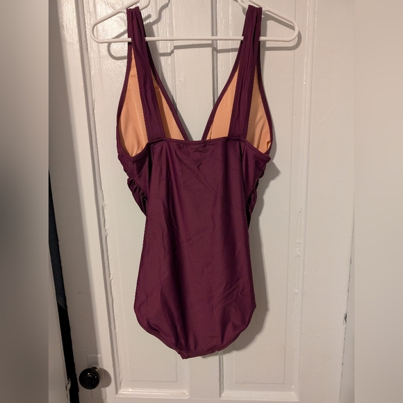 J. Crew Ruched V-Neck One-piece NWOT - Picture 3 of 6